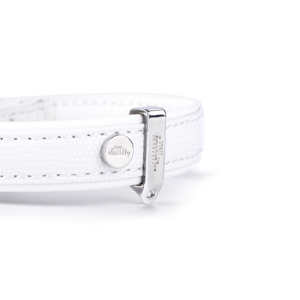 My Family Saint Tropez Dog Collar White 3/8 Inch Width