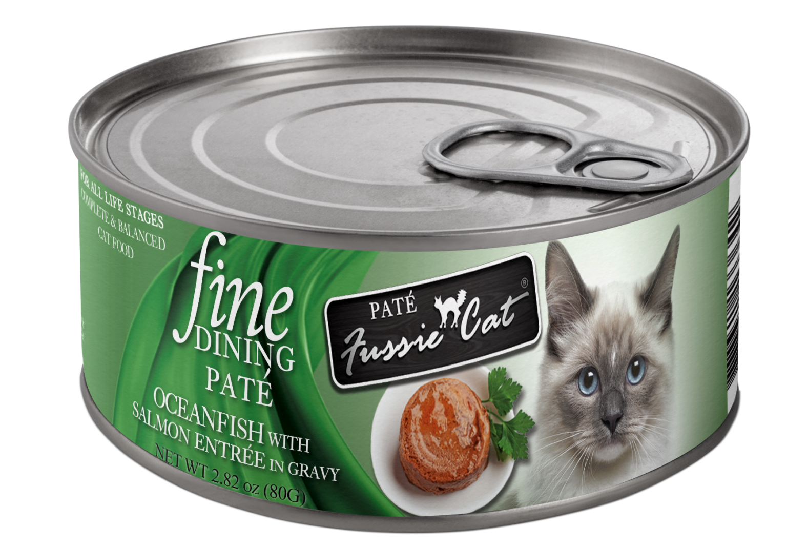 Fussie Cat Canned Fine Dining Oceanfish & Salmon Pate 2.8oz
