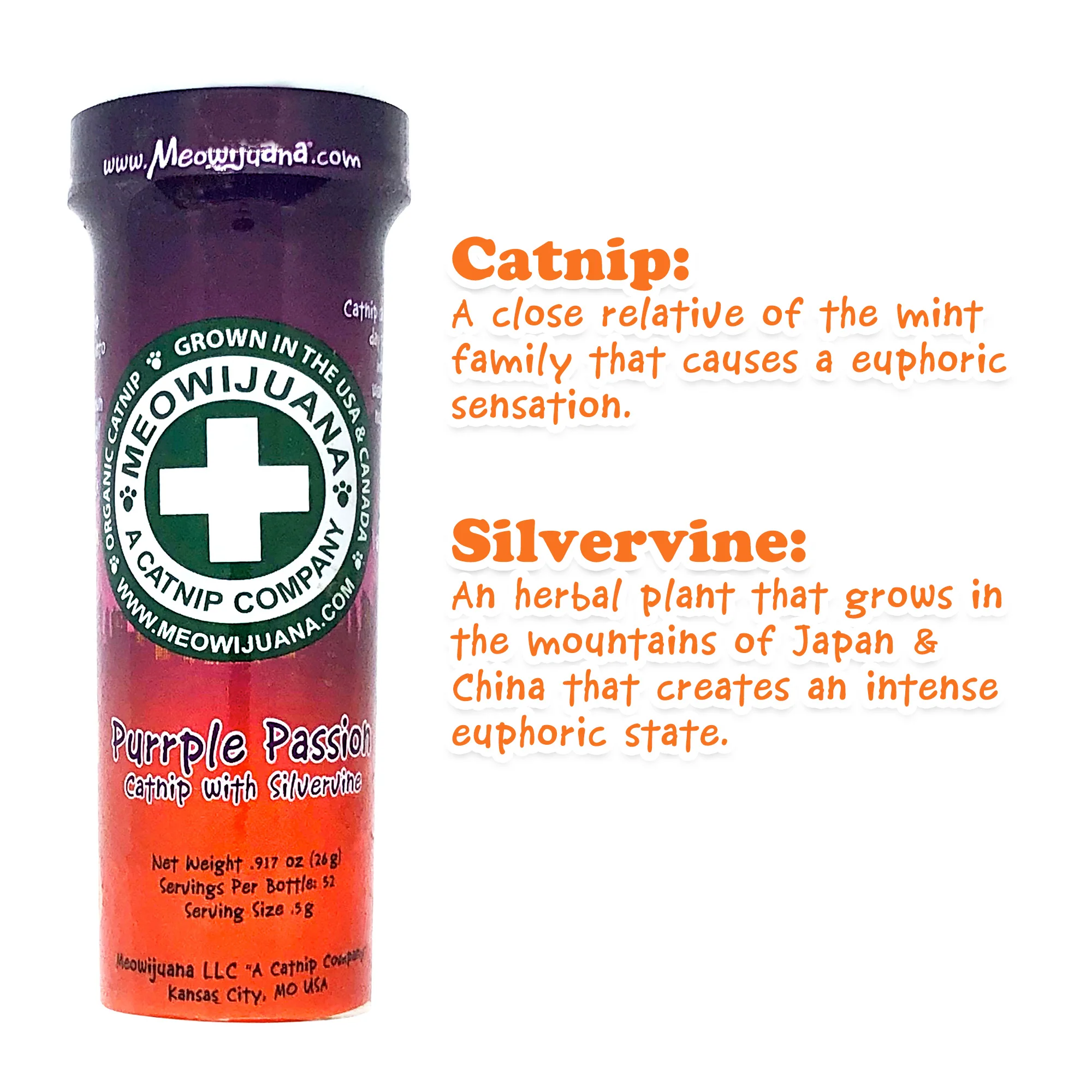 Meowijuana Catnip Purple Passion & Silvervine Blend