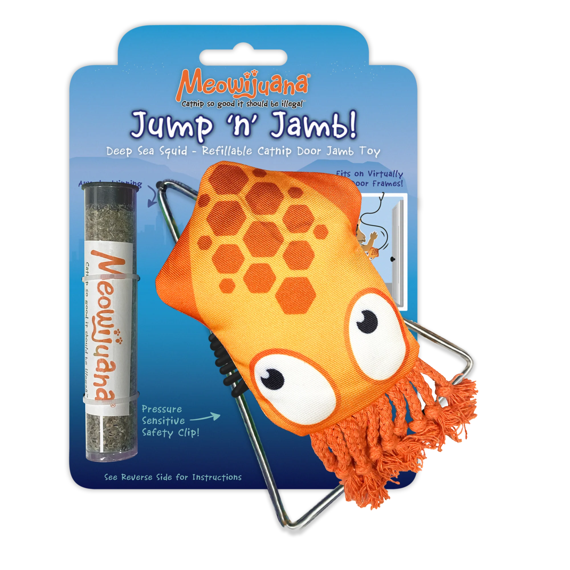 Meowijuana Jump N Jamb Deep Sea Squid Cat Toy