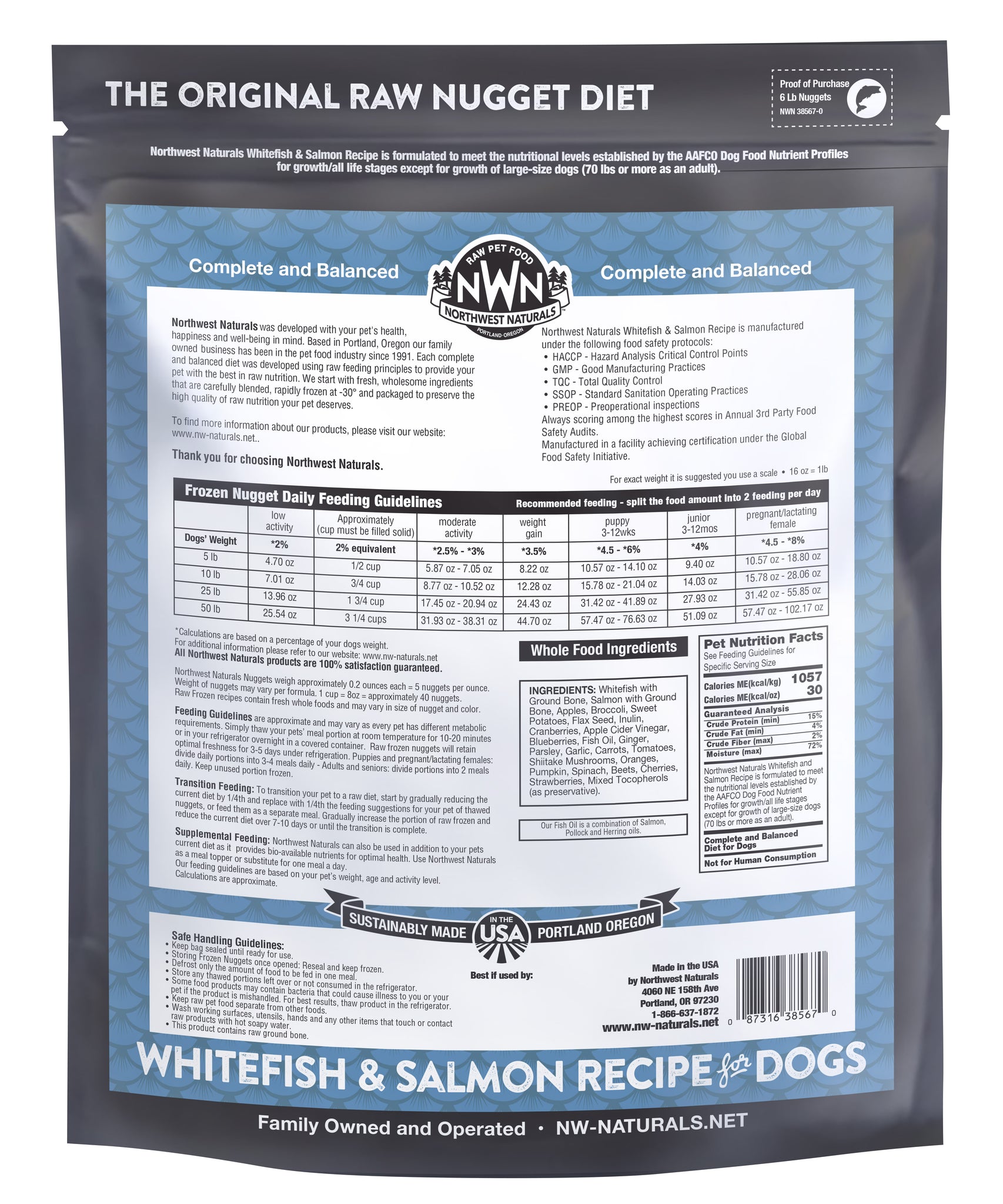 Northwest Naturals Raw Whitefish & Salmon Nuggets