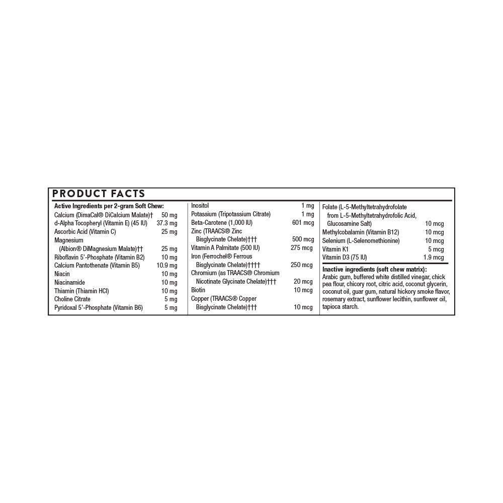 ThorneVet Canine Basic Nutrients Chews 90ct