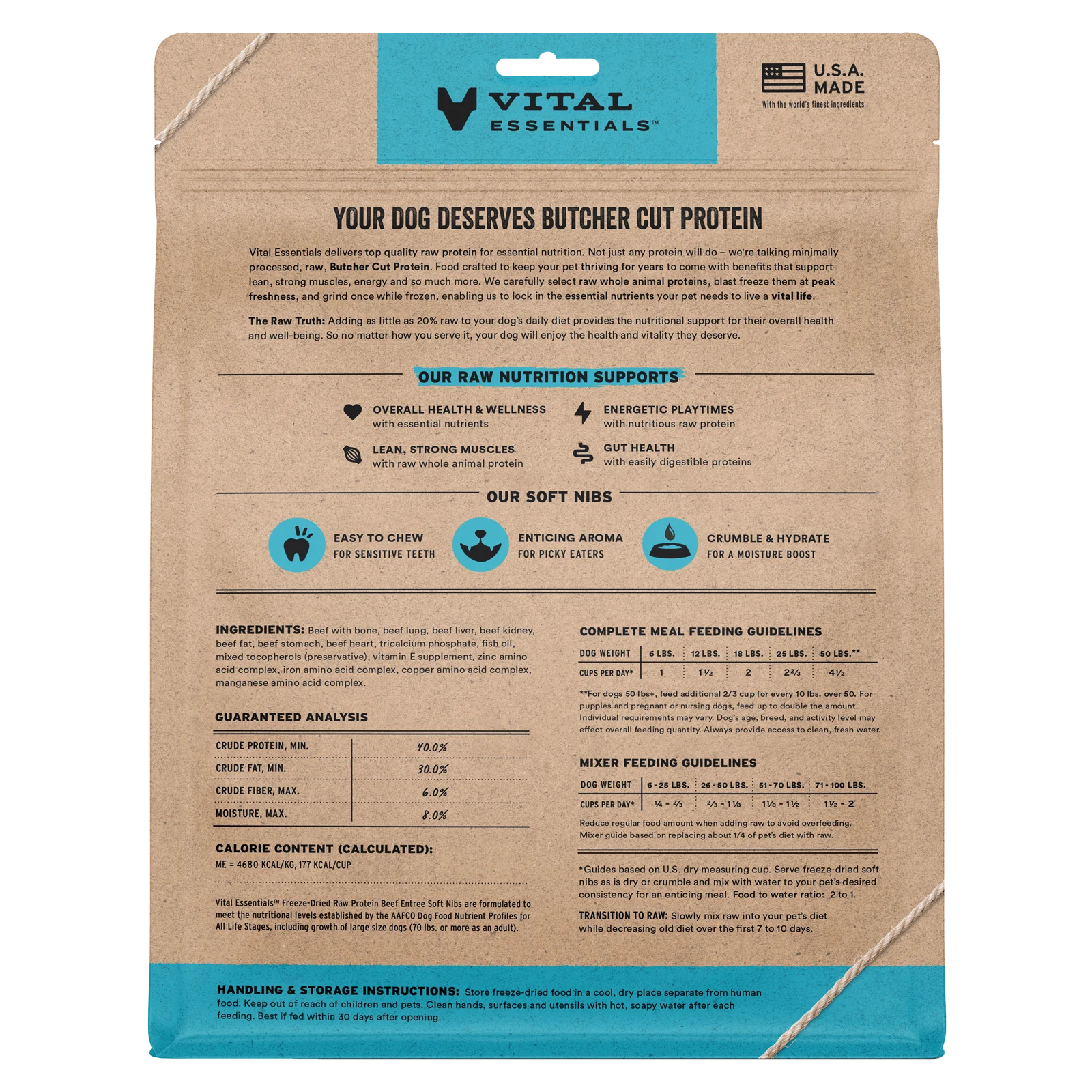Vital Essentials Freeze Dried Soft NIBS Beef 14oz