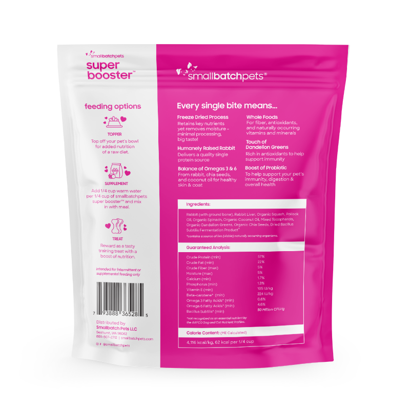 SmallBatch Super Booster Freeze Dried Rabbit Bites 7oz
