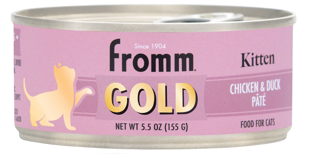 Fromm Canned Cat Food Gold Kitten Chicken & Duck Pate 5.5oz