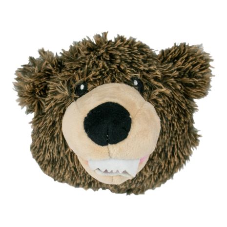 Tall Tails 2-in-1 Grizzly Bear Head Fetch Dog Toy