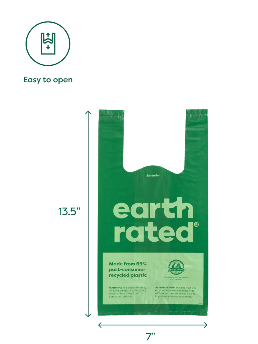 Earth Rated Handle Poop Bags Lavender Scented 120ct