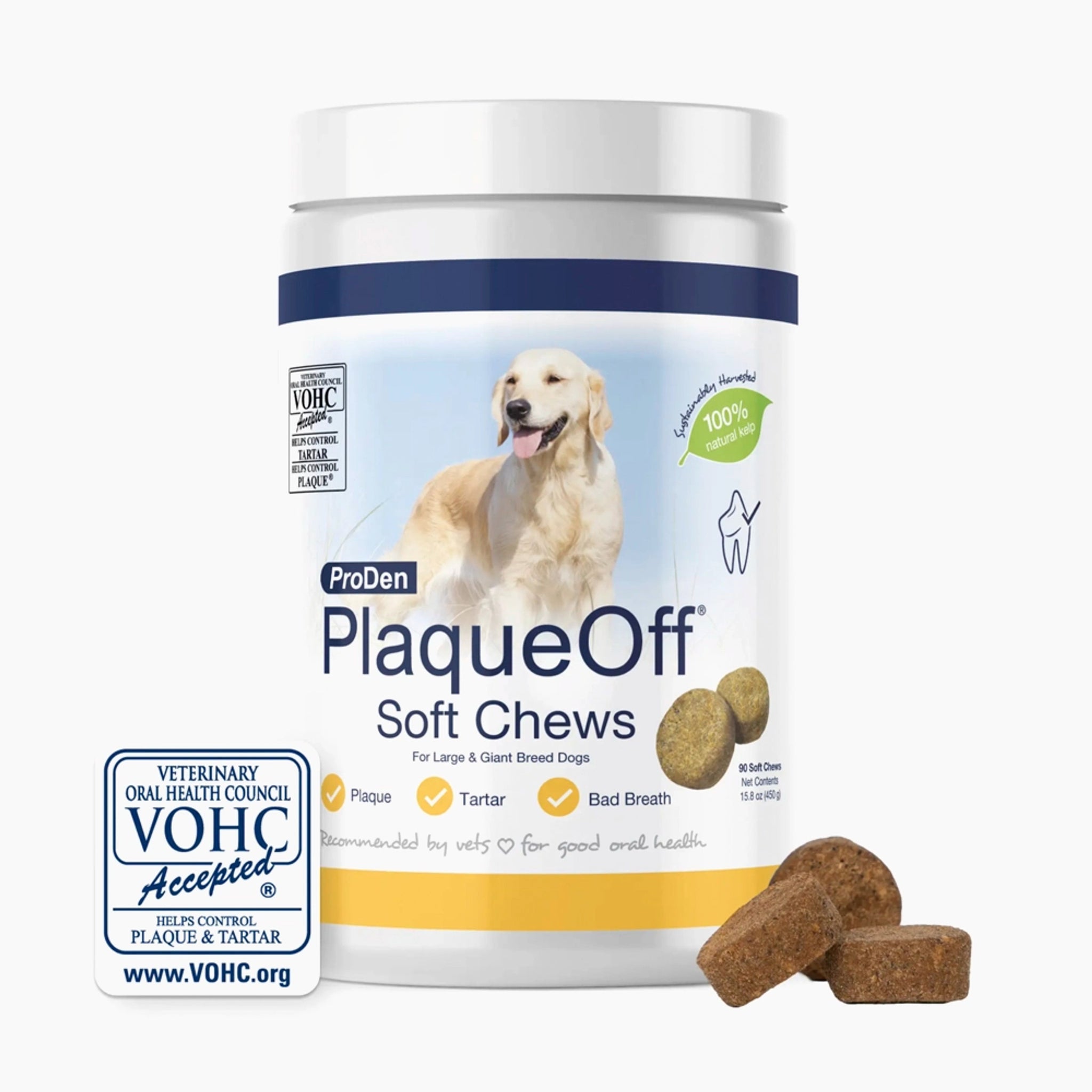 PlaqueOff Dental Soft Chews Large Breed 90 Count