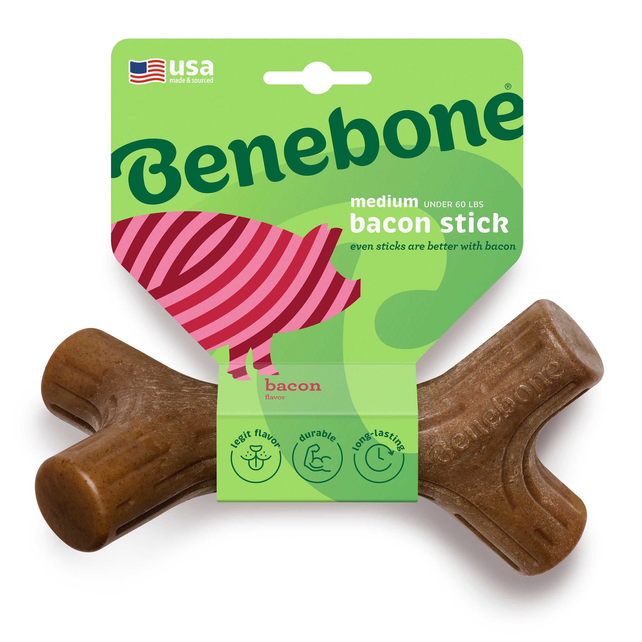 Benebone Dog Chew Stick Bacon