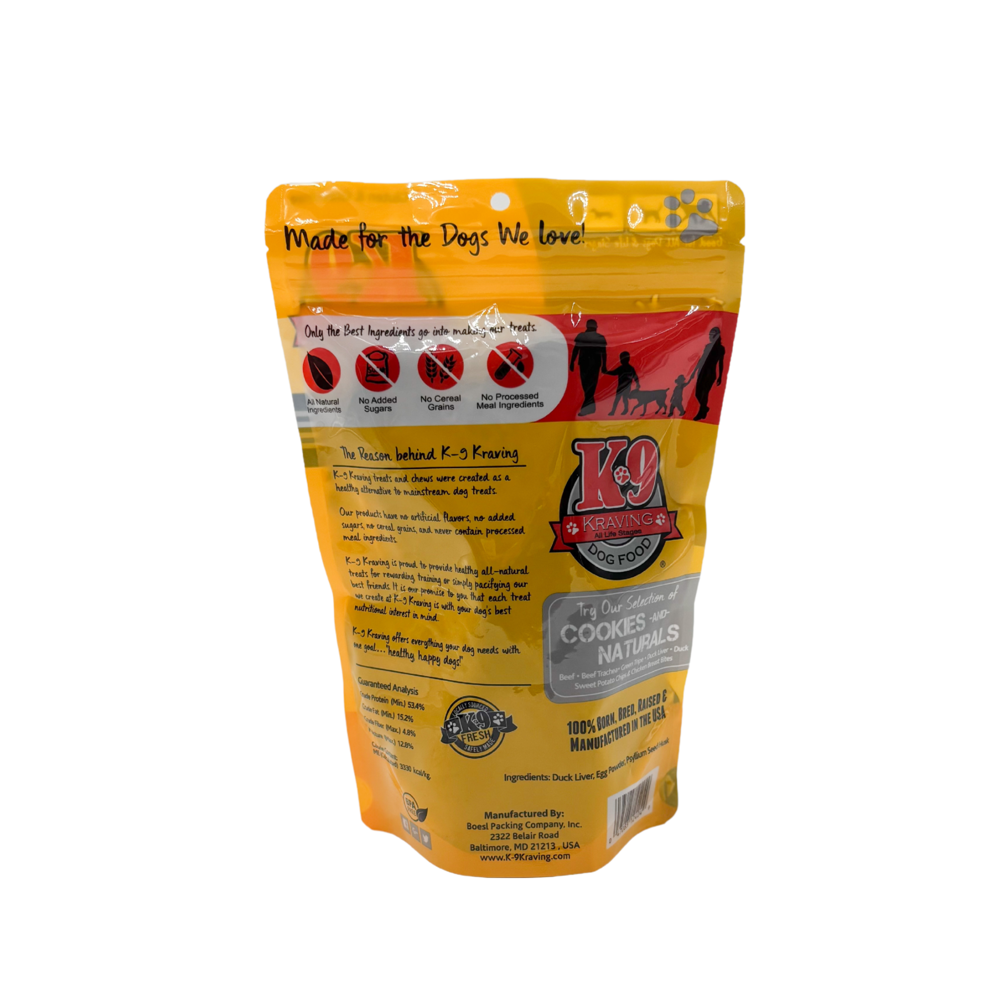 K9 Kravings Duck Liver Cookies 8oz
