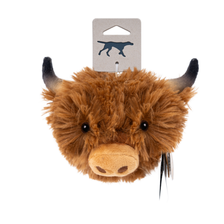 Tall Tails 2-in1 Highland Cow Head Fetch Dog Toy