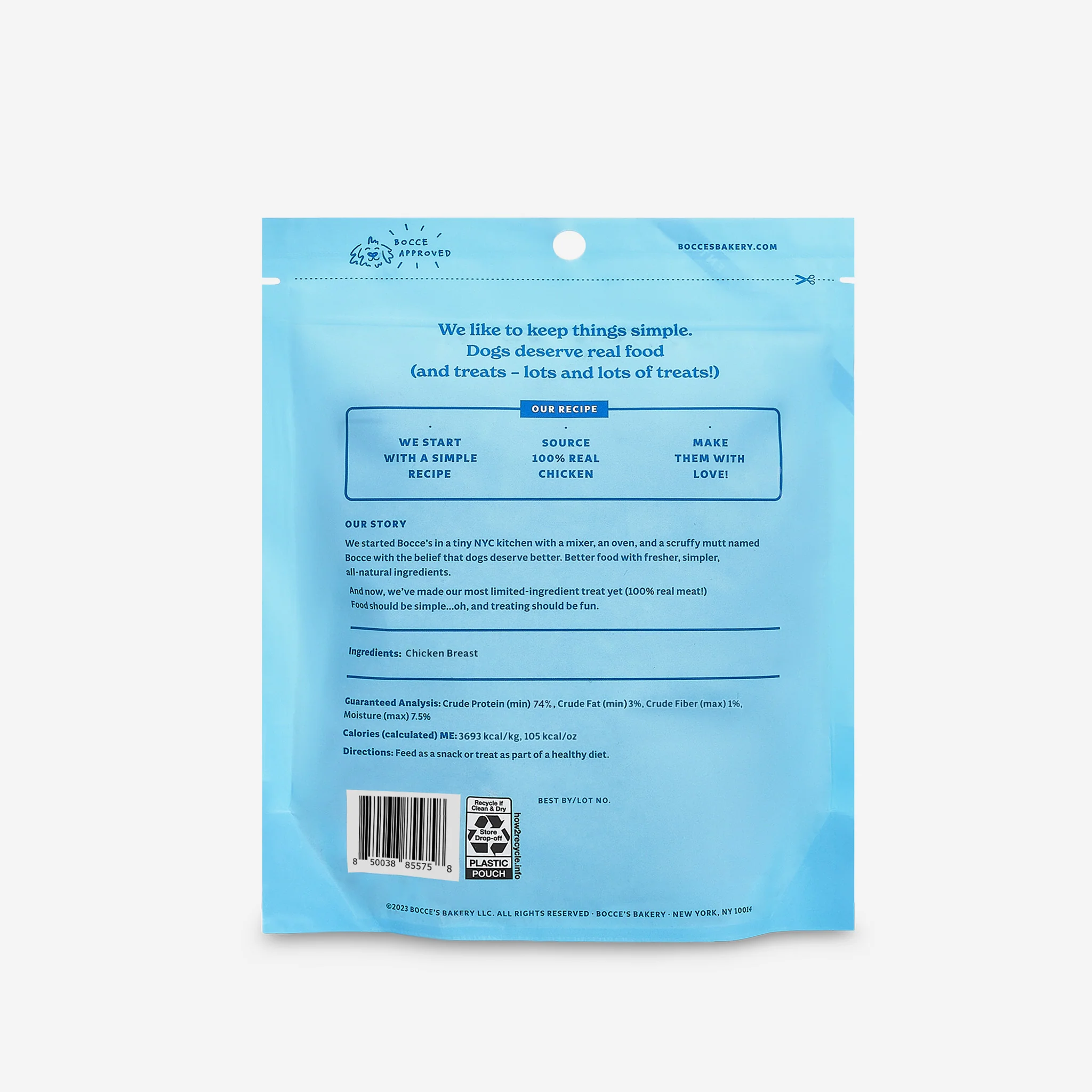 Bocce's Freeze Dried Chicken Breast Treat 3oz
