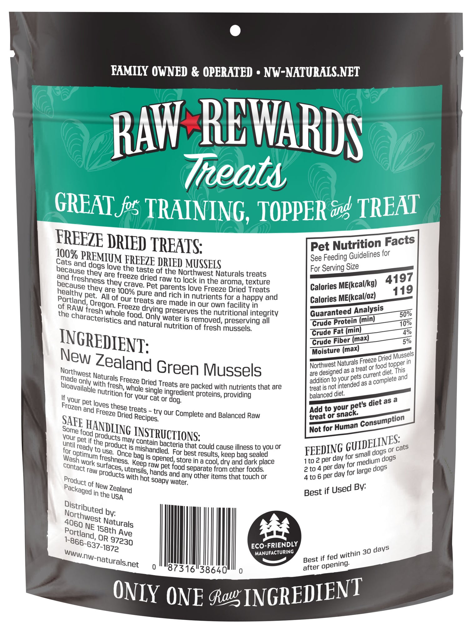 Northwest Naturals Green Lipped Mussels 2oz