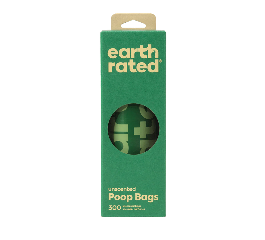 Earth Rated Poop Bags Unscented Large Roll 300ct