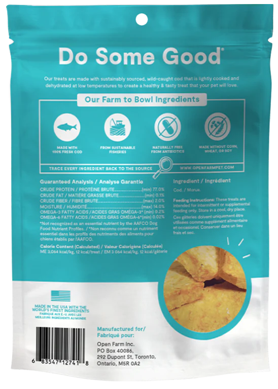 Open Farm Dehydrated Cod Fish Treats 2oz