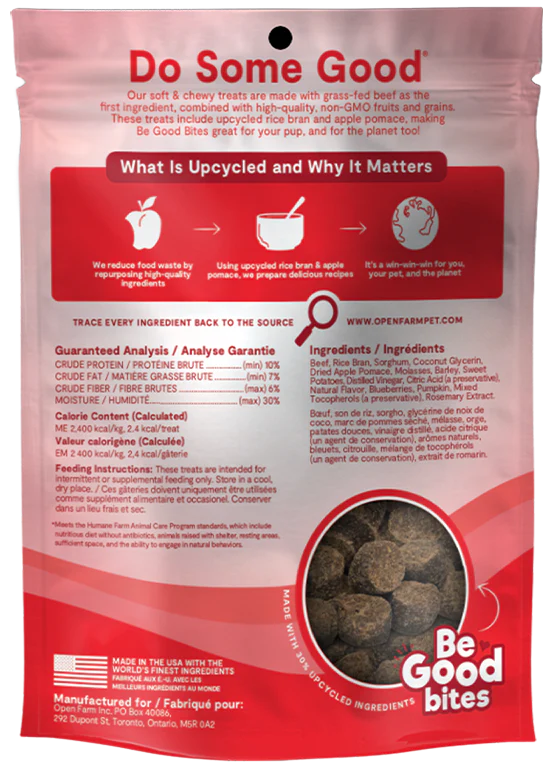 Open Farm Be Good Bites Beef Recipe 6oz
