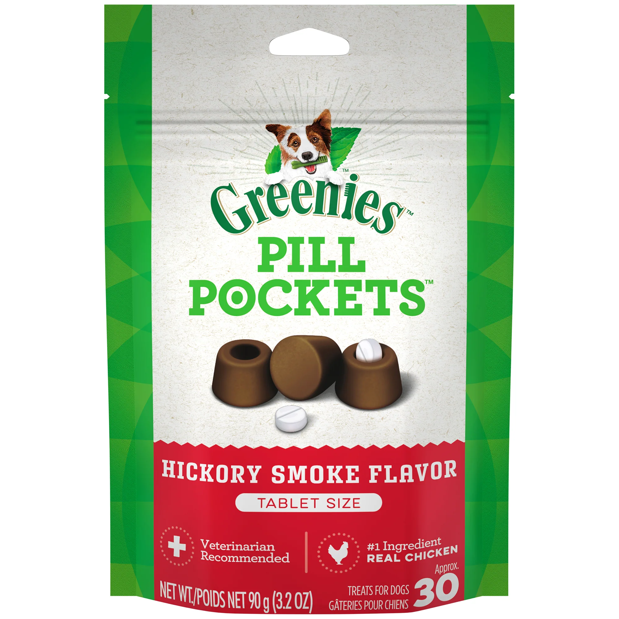Greenies Pill Pockets Hickory Smoke Tablet Size 3.2oz