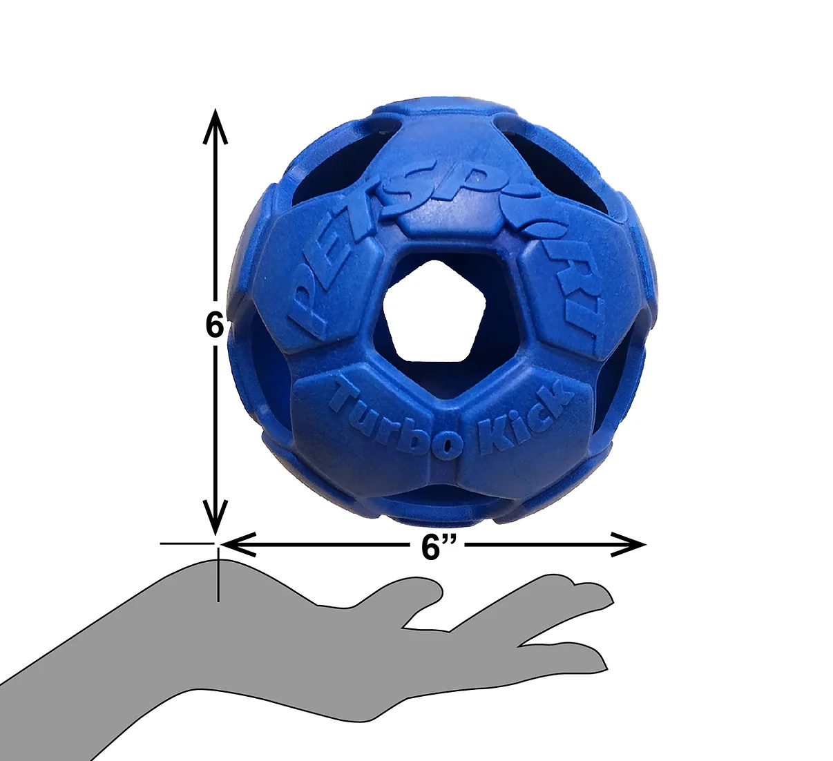 Petsport Turbo Kick Soccer Ball Assorted Colors 6 Inch