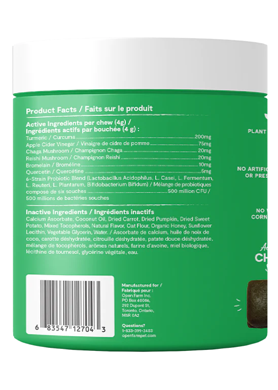 Open Farm Immune Supplement Chews 90 Count