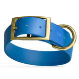 Biothane Waterproof Collar Blue Wide