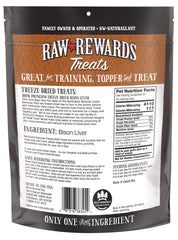 Northwest Naturals Freeze Dried Bison Liver Treats 3oz