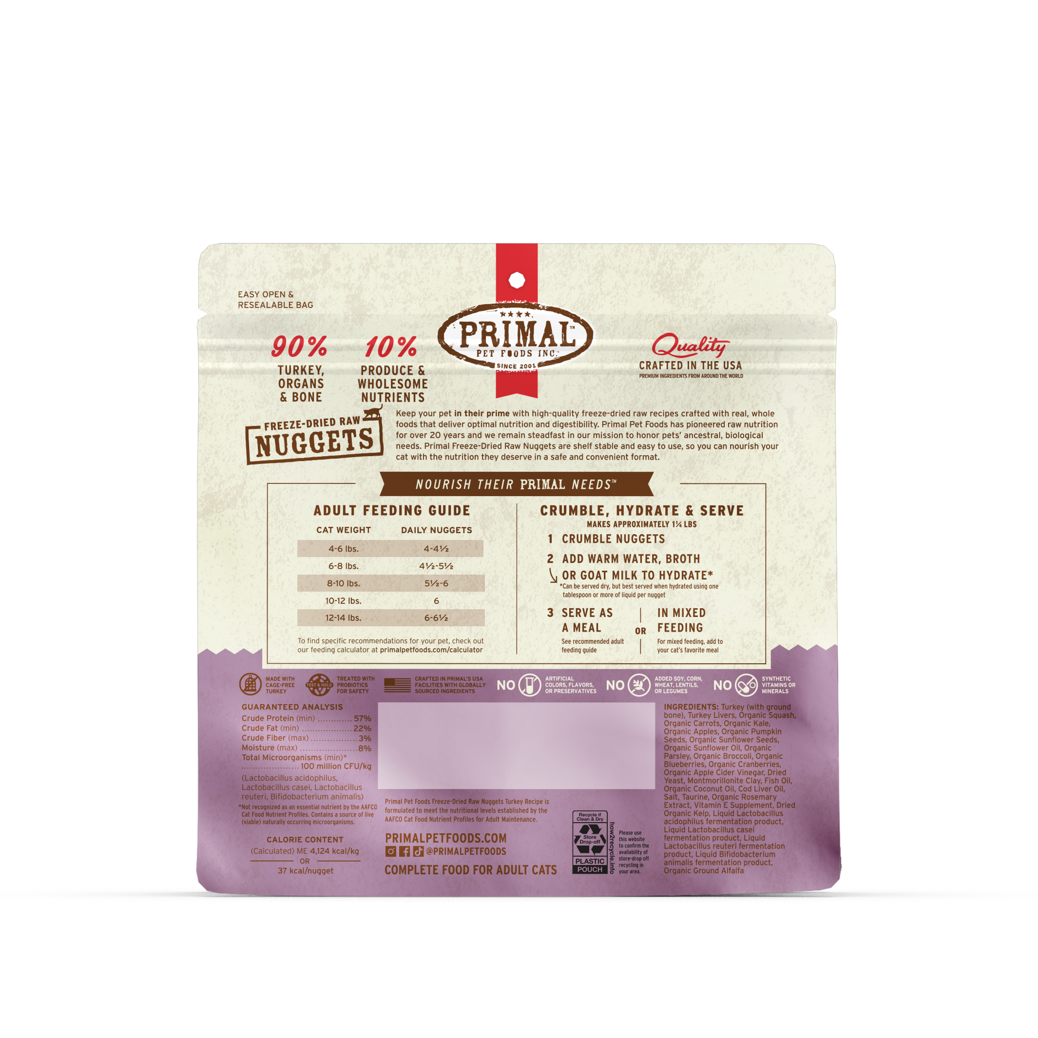 Primal Freeze Dried Cat Food Turkey