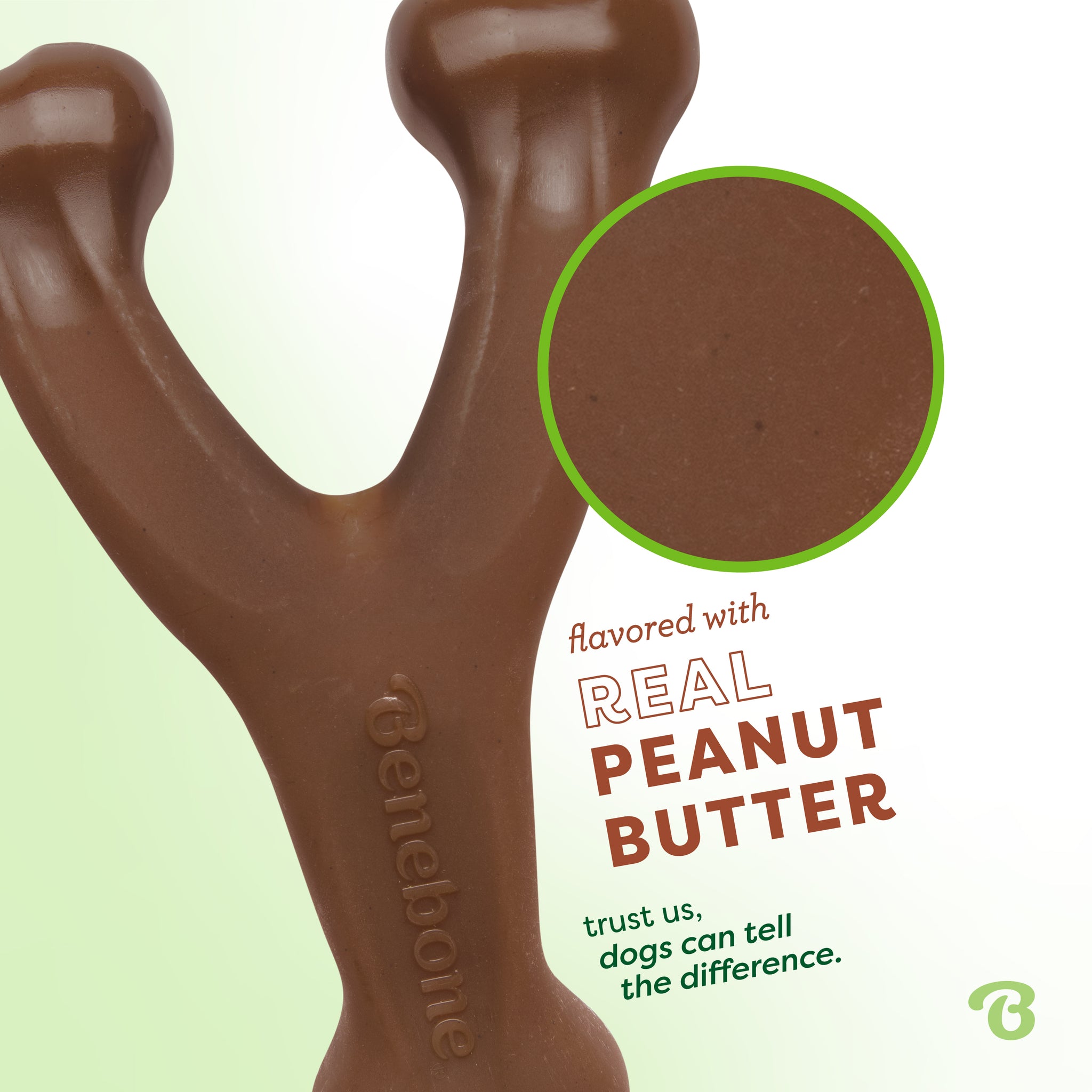 Benebone Dog Chew Wishbone Peanut Butter