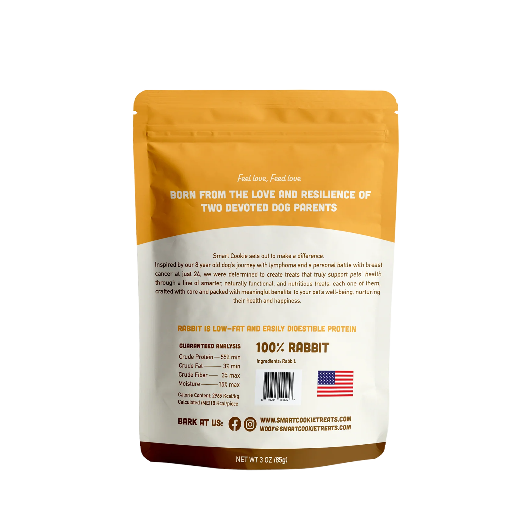 Smart Cookie Rabbit Jerky Training Treats 3oz