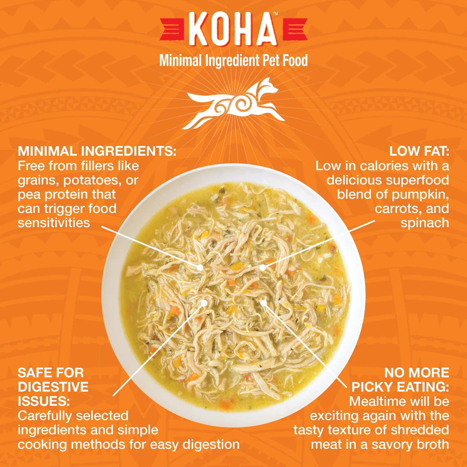 Koha Canned Dog Food Pure Shreds Chicken 12.5oz