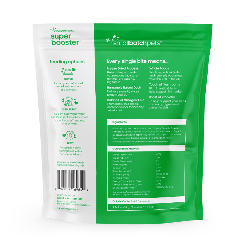 SmallBatch Super Booster Freeze Dried Duck Bites 7oz