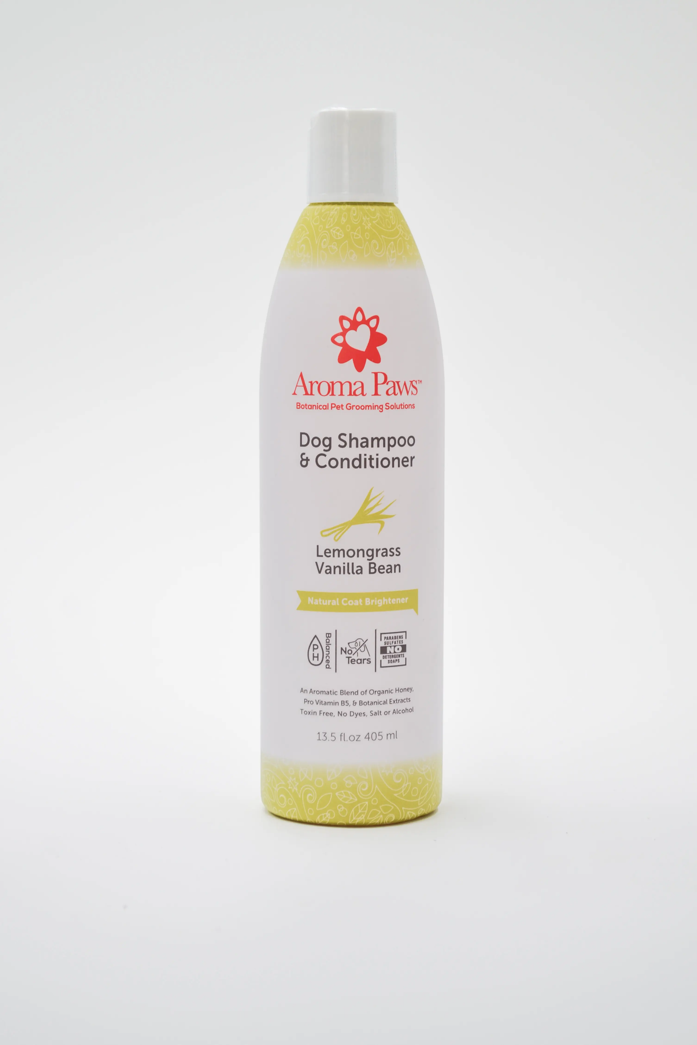 Aroma Paws Coat Brightener Lemon Grass & Vanilla Bean Dog Shampoo 13.5oz