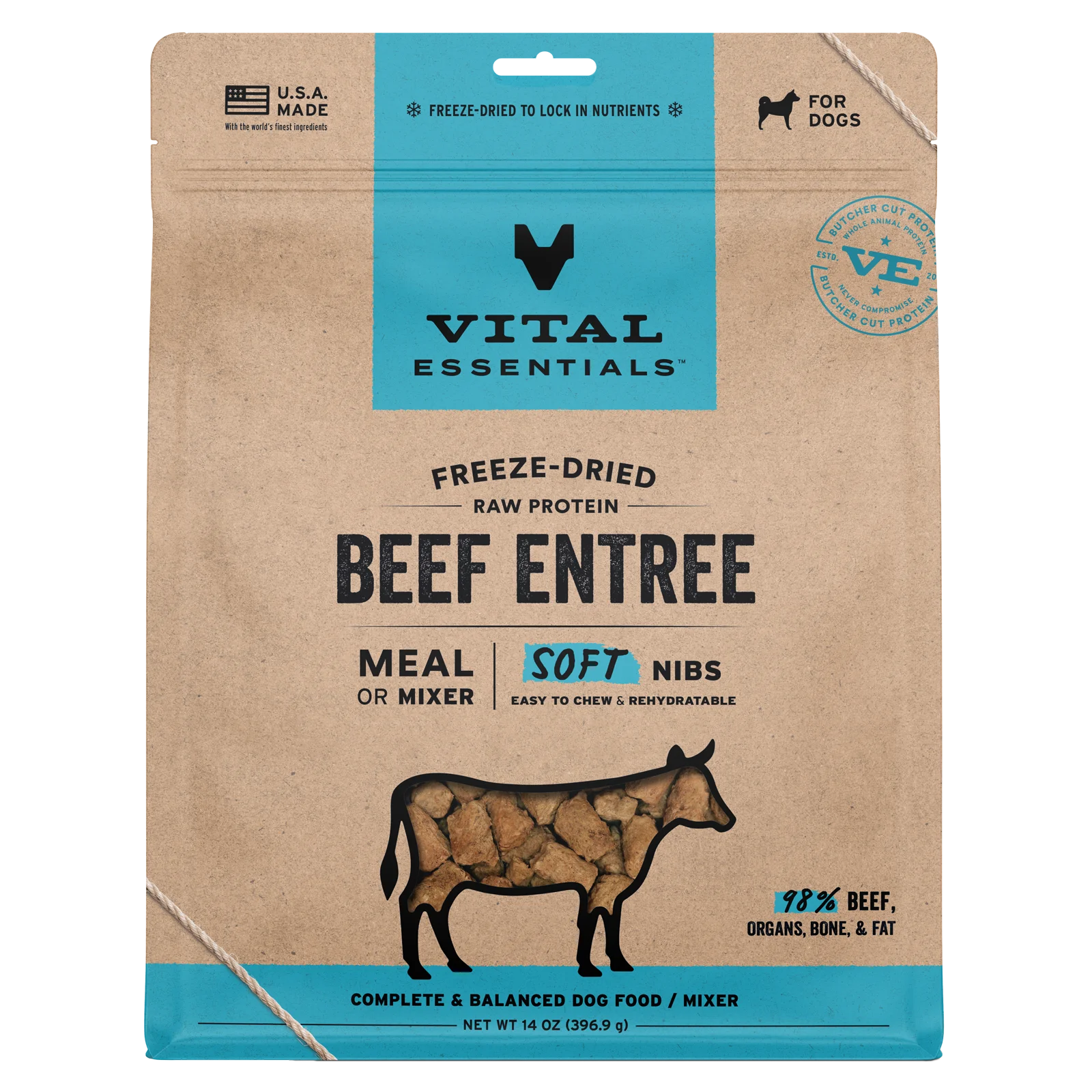 Vital Essentials Freeze Dried Soft NIBS Beef 14oz
