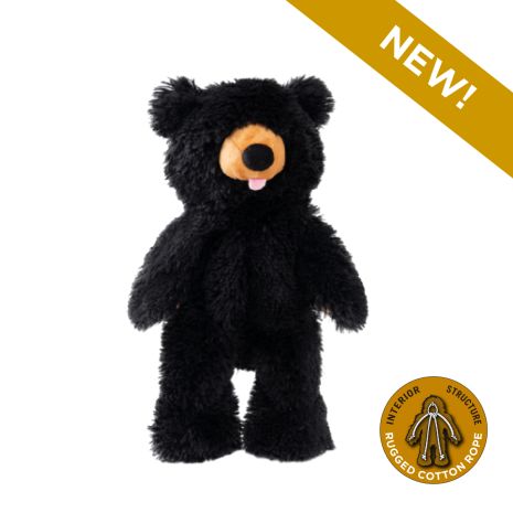 Tall Tails Stuffless Black Bear Dog Toy