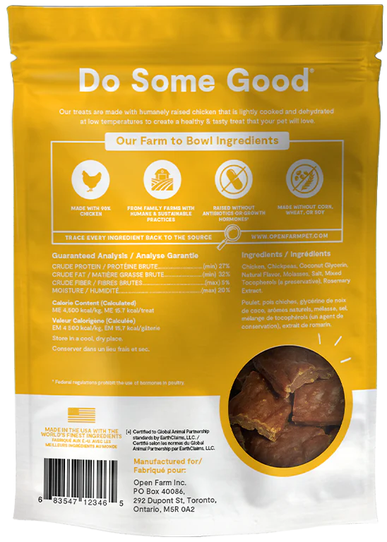 Open Farm Dehydrated Chicken Recipe Treats 4.5oz