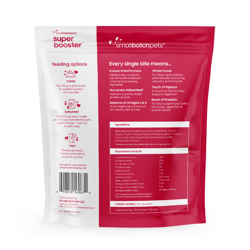 SmallBatch Super Booster Freeze Dried Beef Bites 7oz