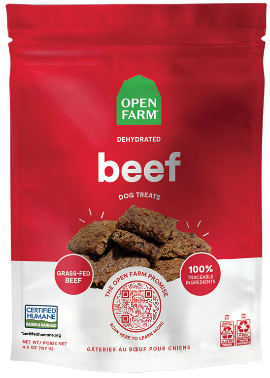 Open Farm Dehydrated Beef Recipe Treats 4.5oz