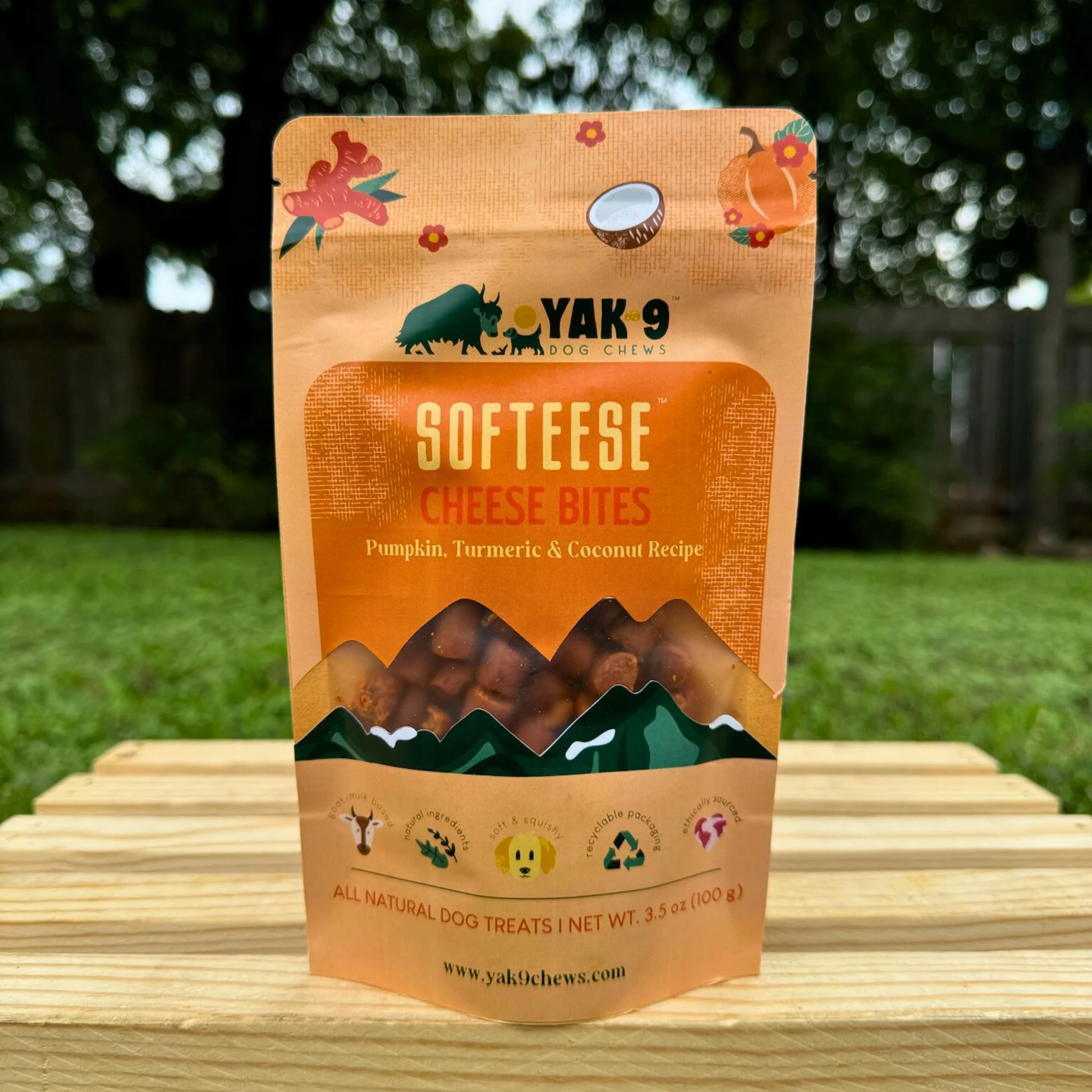 Yak9 Softeese Pumpkin & Turmeric Cheese Bites 3.5oz