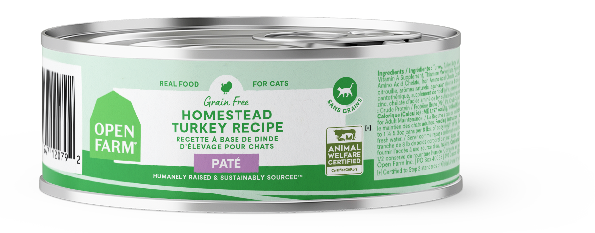 Open Farm Canned Cat Homestead Tureky Recipe Pate