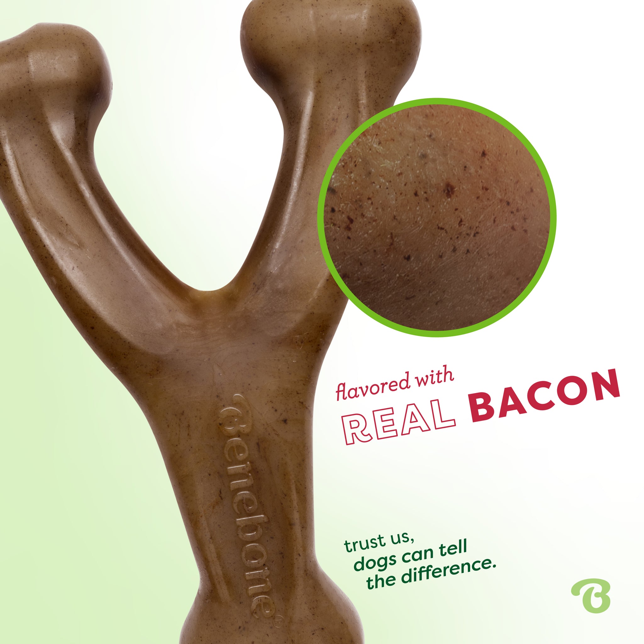 Benebone Dog Chew Wishbone Bacon