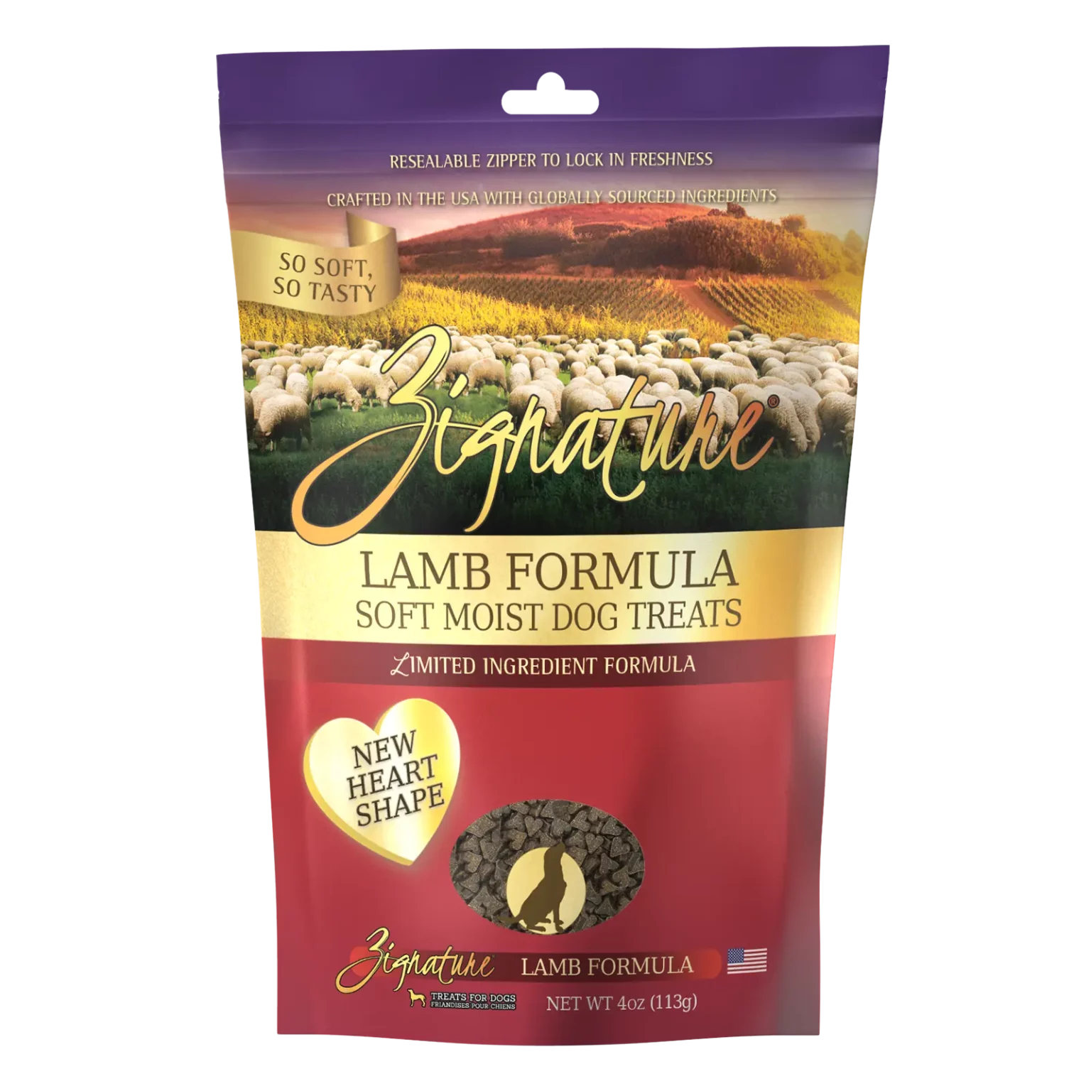 Zignature Soft Dog Treats Lamb 4oz