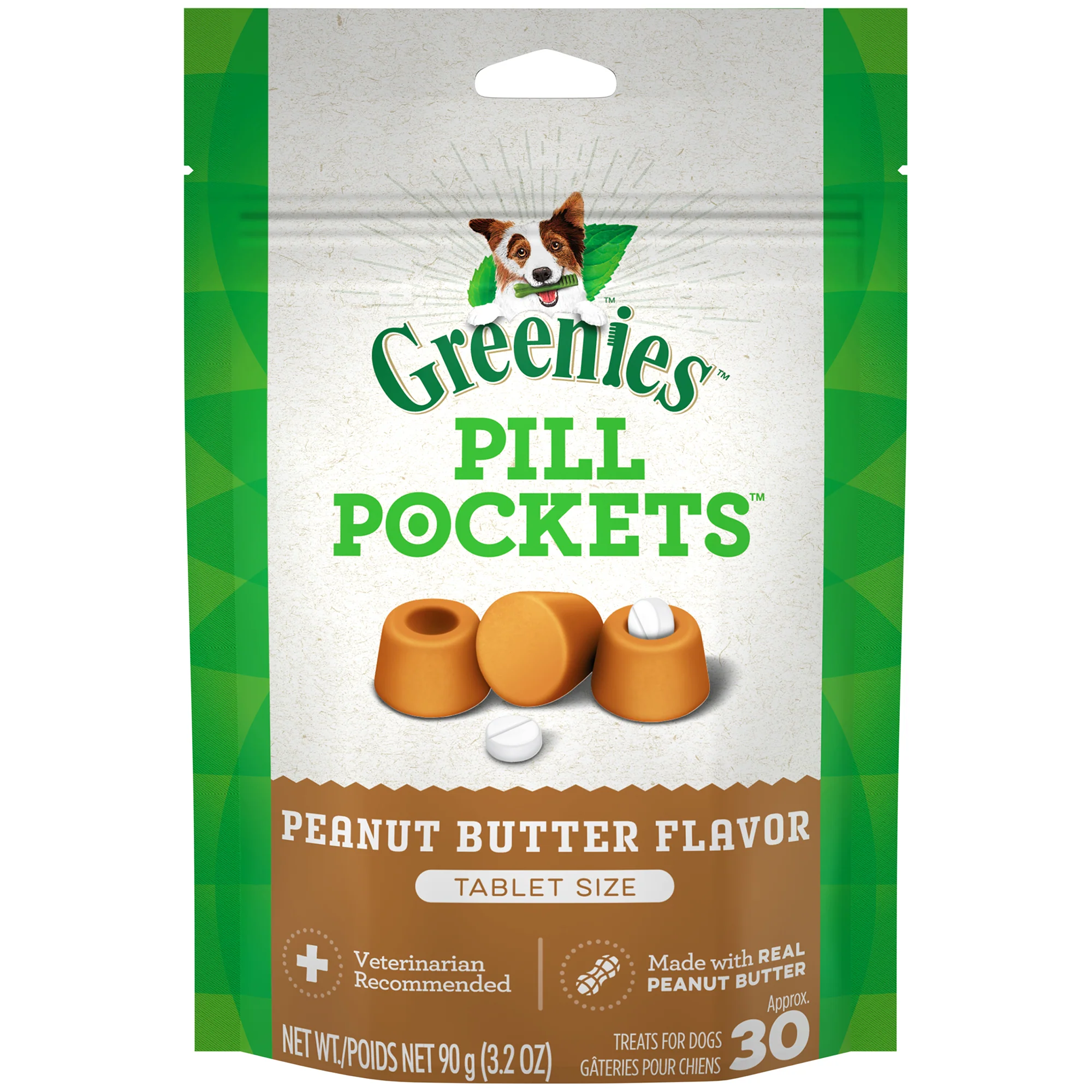 Greenies Pill Pockets Peanut Butter Tablet Size 3.2oz