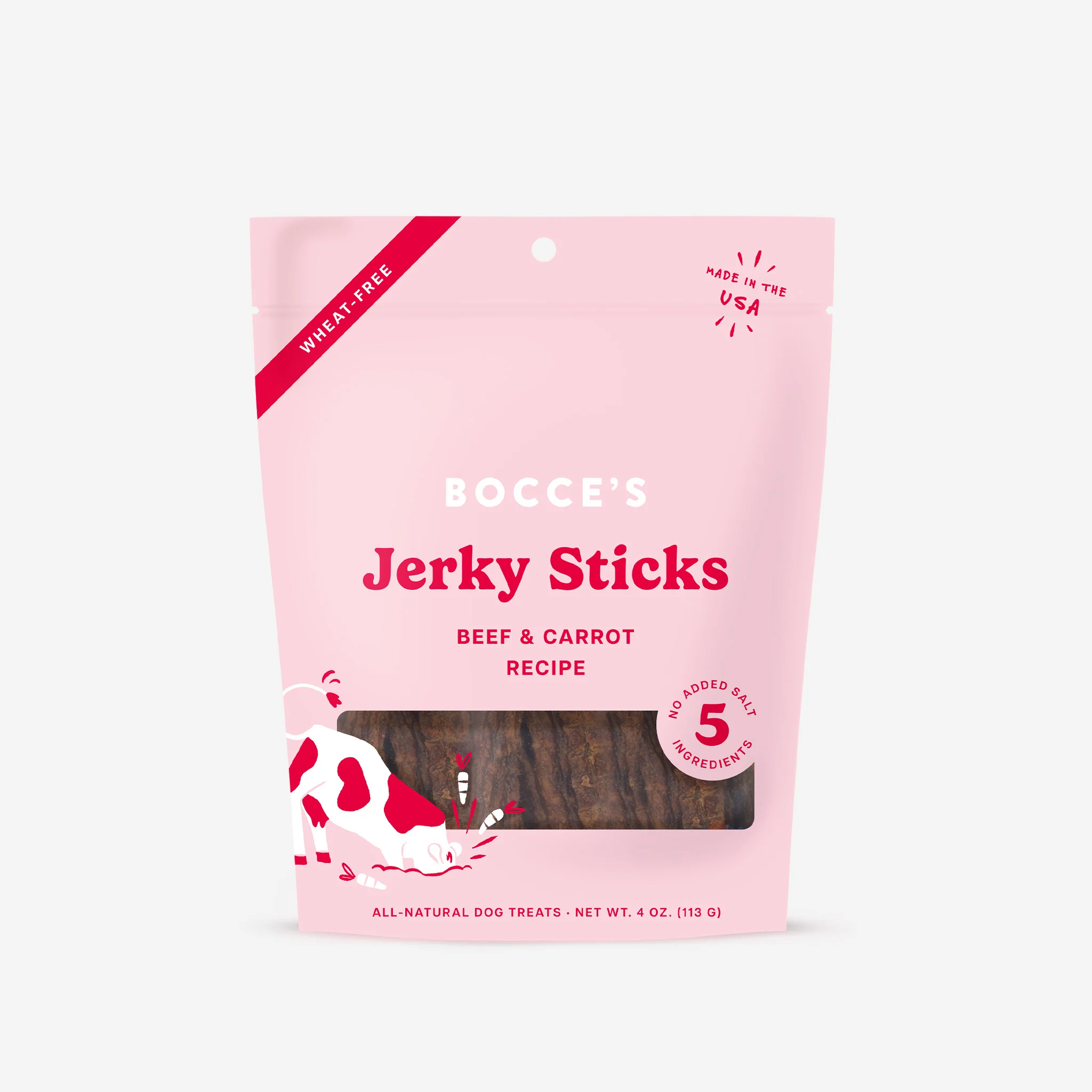Bocce's Grazers Beef & Carrot Jerky Sticks 4oz