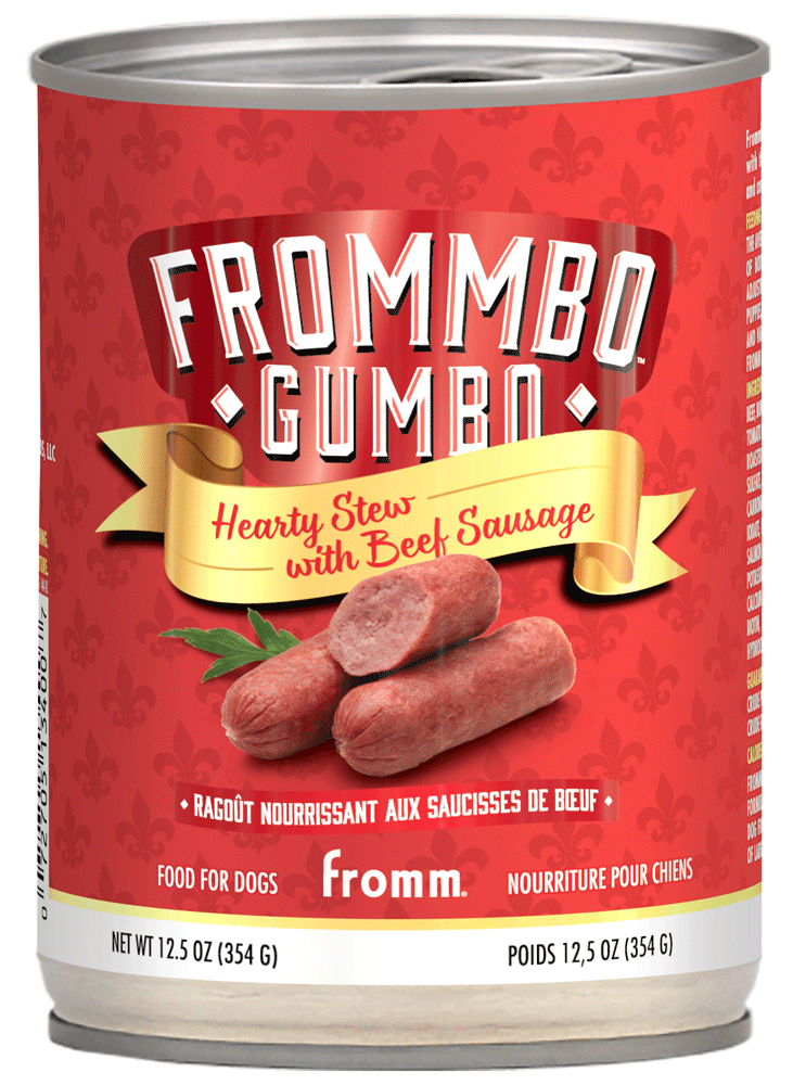Fromm Canned Dog Food Gumbo Hearty Beef Sausage Stew 12.5oz