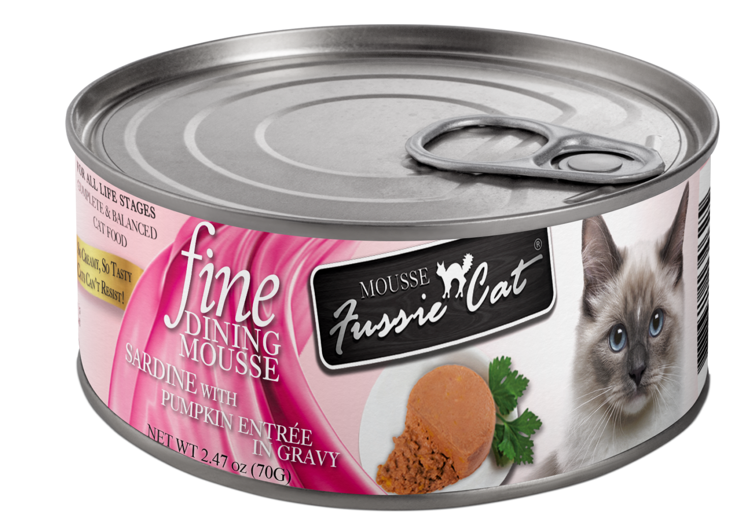 Fussie Cat Fine Dining Canned Sardine With Pumpkin Entree 2.47oz
