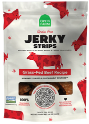 Open Farm Jerky Strips Grass Fed Beef Recipe 5.6oz