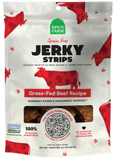 Open Farm Jerky Strips Grass Fed Beef Recipe 5.6oz