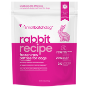 SmallBatch Raw Dog Food Rabbit Patties 6lb
