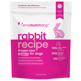 SmallBatch Raw Dog Food Rabbit Patties 6lb