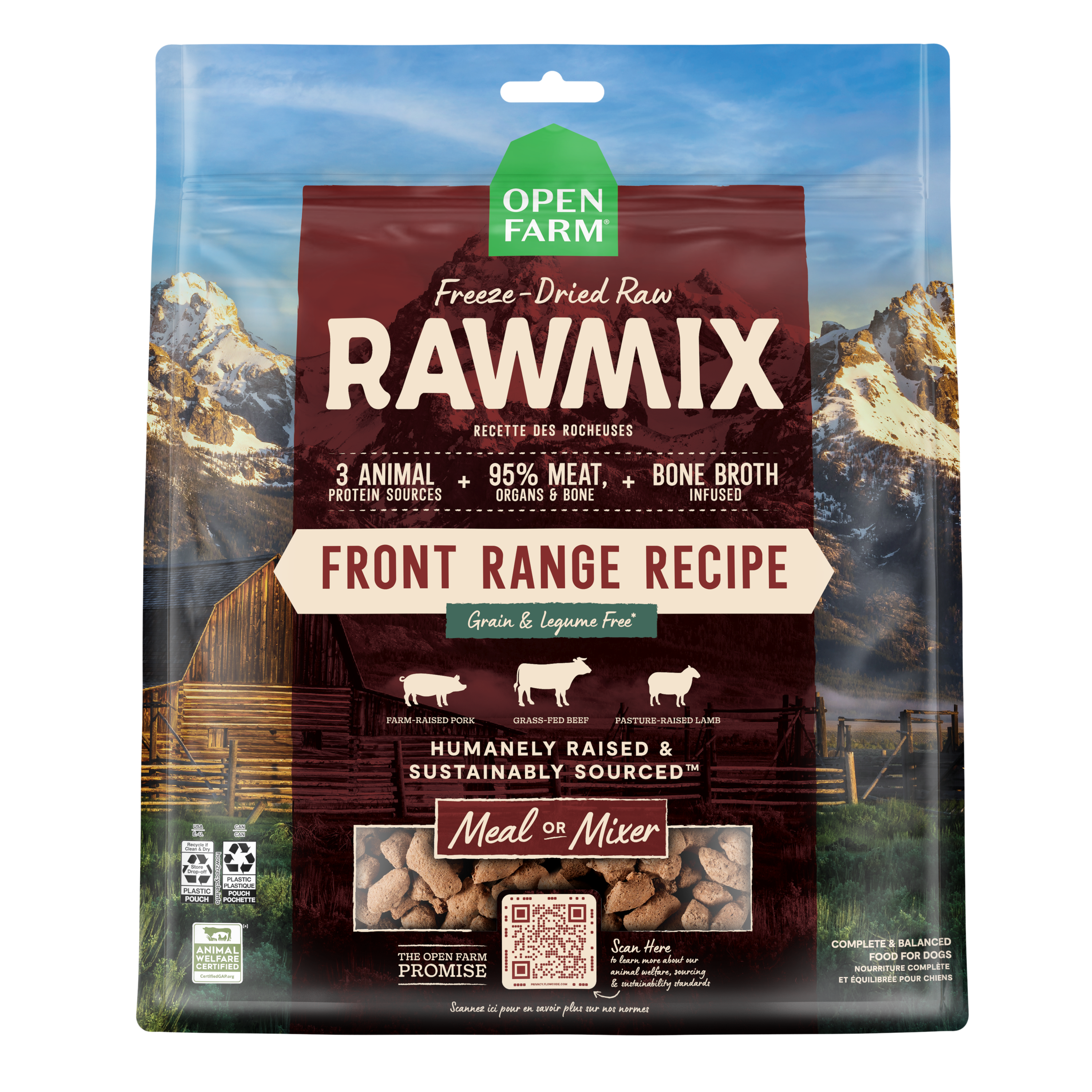 Open Farm Freeze Dried RawMix Front Range Recipe 13.5oz