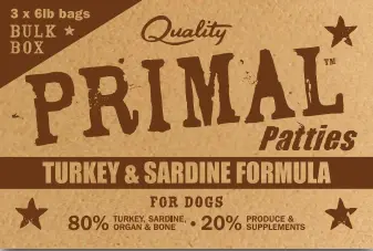 Primal Raw Dog Food Turkey & Sardine